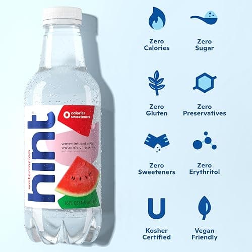 Hint Infused Bottled, Best Sellers Variety Pack - Sugar Free Flavored with Zero Calories, Natural Essences, and No Artificial Sweeteners - 16 Fl Oz (Pack of 12) thumbnail 2