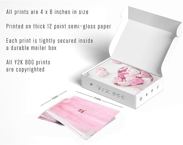 Y2K BOO Soft Rose Pink Aesthetic Wall Collage Kit – 100 Dreamy & Romantic Photos, 4"x6" Prints for Teen Girls Dorm Room Decor, Soft Rose Color Softscape Moments, Ideal Gift for Birthday & Graduation thumbnail 2