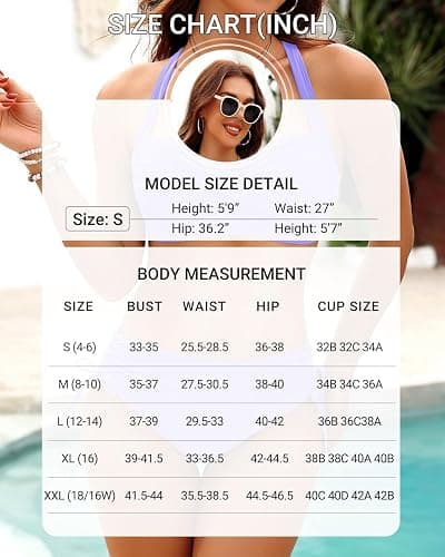 Women Two Piece Swimsuit - Push Up Bikini Set Criss Cross Bathing Suit Drawstring Mid Waist Bottom 2025 Swimwear thumbnail 7