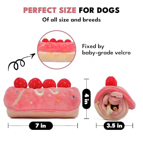 CHEWFFON Dog Enrichment Toys, Dog Puzzle Interactive Toy, Puppy Birthday Cake Toy for Boredom and Stimulating, Slow Feeding Snuffle Mat Crinkle Gift for Small and Medium Dogs thumbnail 4