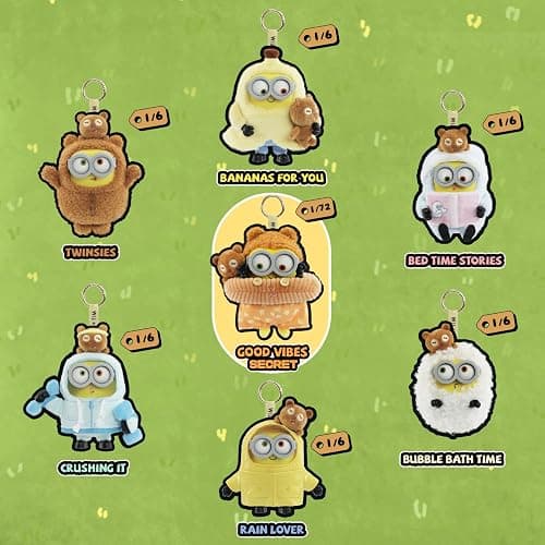 52TOYS Minions Bob & Tim – Best Buddies Forever Series Vinyl Plush Keychain Collectible Toy- 1PC Action Figures with Soft Touch, Movable Joints, Perfect for Home Decor & Gifts thumbnail 5