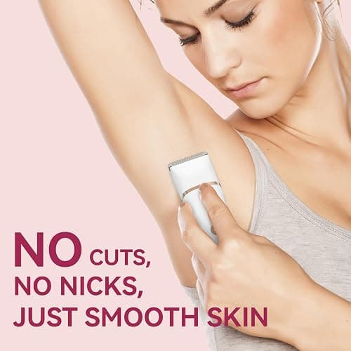 4-in-1 Electric Bikini Trimmer for Women - Painless Electric Razors for Facial/Body/Armpit/Pubic Hair, IPX7 Waterproof Replaceable Shaver Head & Nose Hair Trimmer for Travel, Gifts for Girlfriend Wife thumbnail 2