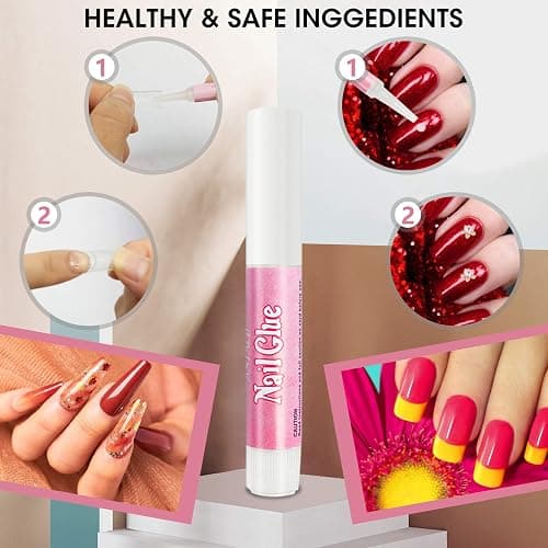16 Pcs Nail Glues Set,10 PCS Nail Glue for Acrylic Nails,Adhesive Super Bond for Fake Nails,1 Nail Clipper Cutter for Fake Nails,5 Double Sided Emery Nail Files,Nails Manicure Salon Nail Art DIY thumbnail 4