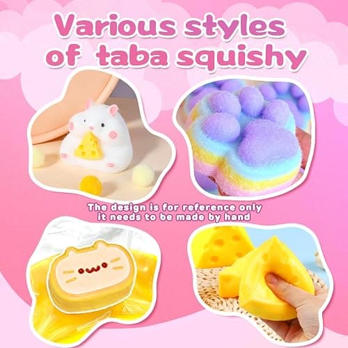 HOOLYUK Taba Squishy Kit, DIY Squishy Making Kit 1:1 AB Liquid Silicone, FuFu Squishy Kit with Mold - Stress Relief Entertainment Gifts for Any Occasion thumbnail 4