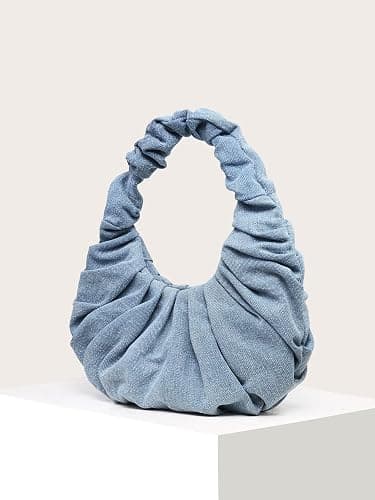Verdusa Women's Pleated Denim Clutch Bag thumbnail 2