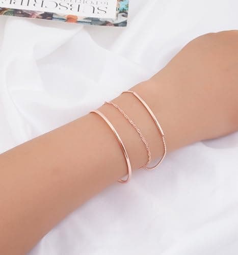 XOCARTIGE Layered Bracelet Set Assorted Beaded Bracelet Multiple Stackable Wrap Bangle Jewelry Adjustable thumbnail 4