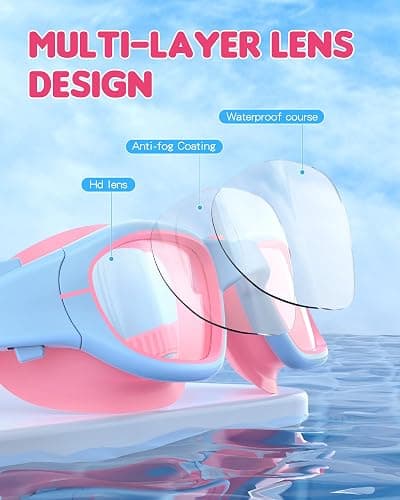Zeligerstar Kids Swimming Goggles, Swimming Goggles for Kids 6-14, Anti Fog, UV Protection, No Leaking Wide Vision for Boys Girls thumbnail 3