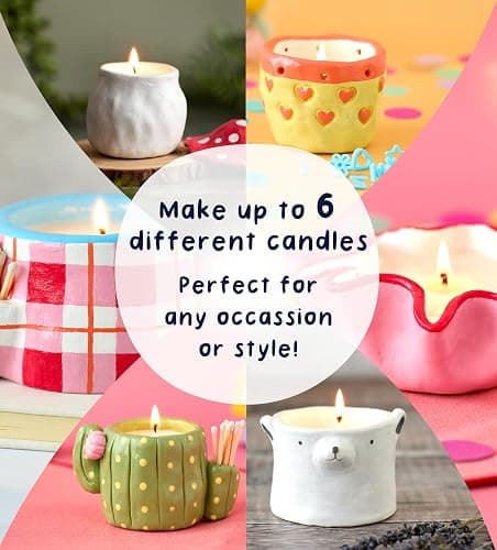 Pott’d Home Pottery Candle Making Kit, DIY Candle Making Kit for Adults. Make Your Own Candles with Air-Dry Clay, Wax, Wicks, Tools, Fragrance Oil & Easy-to-Follow Guide thumbnail 2