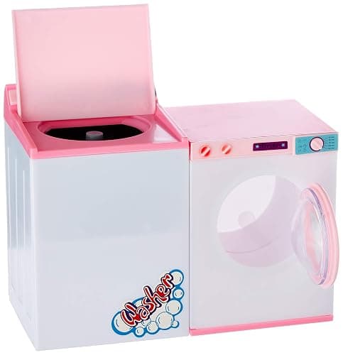YMCtoys My Fancy Life Dollhouse Laundry Room Set, Pink and White Playset with Washer, Dryer, Ironing Board, Laundry Basket, Kids Pretend Play Furniture thumbnail 4