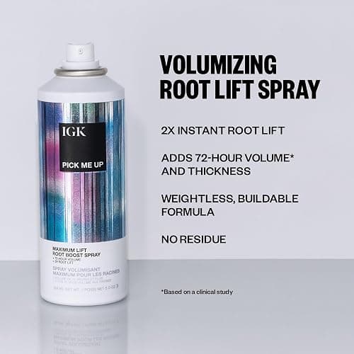 IGK PICK ME UP Maximum Lift Root Boost Spray | Instantly Lifts, Adds Volume + Thickness | Vegan + Cruelty Free | 5 Oz thumbnail 2