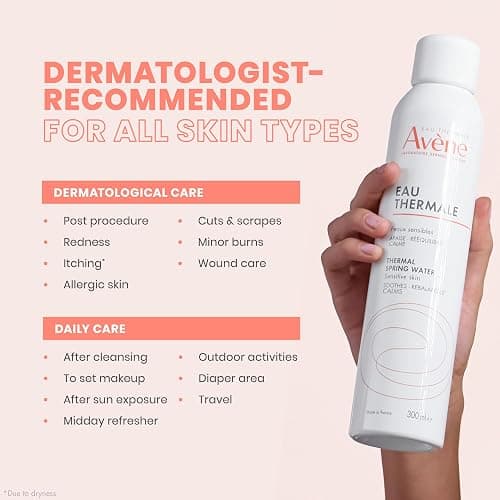 Avène Thermal Spring Water, Soothing Calming Facial Mist Spray for Sensitive Skin, Soothes, Softens + Calms Skin, Formulated with Mineral & Biological Properties thumbnail 5