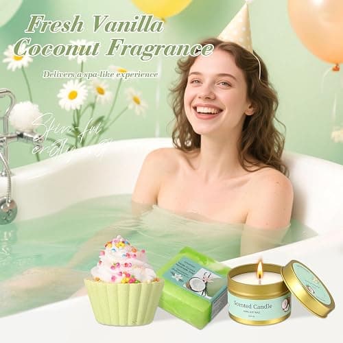 Birthday Gifts for Women Self Care Gifts for Women Happy Birthday Gift Baskets for Mon Wife Grandma Girlfriend Best Friend,Sister,Daisy Relaxing Spa Gifts Set Christmas Gifts thumbnail 5