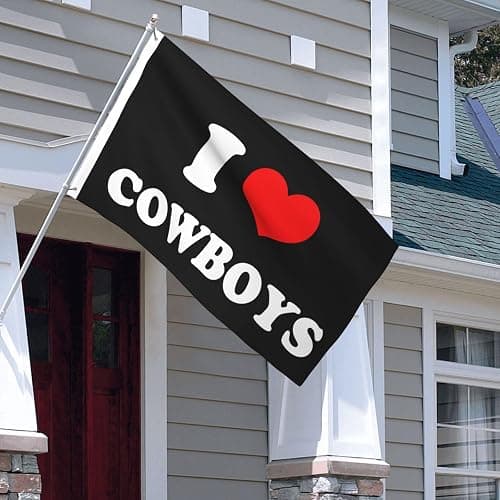 Diputer I Heart-Love Cowboys-Flag 3x5 Ft For Bedroom Funny Flag Dorm Wall Decor Flags For Room thumbnail 7