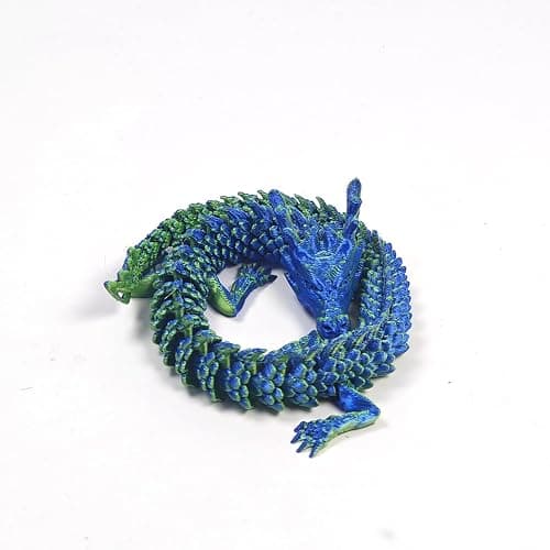 TUTHKOTH 12PCS 3D Printed Dragon Figurine Collection, 11.8 inch Dragon Statues, Random Colors thumbnail 6