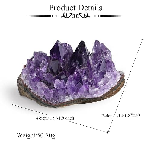 Amethyst crystal cluster rock gemstone thumbnail 6