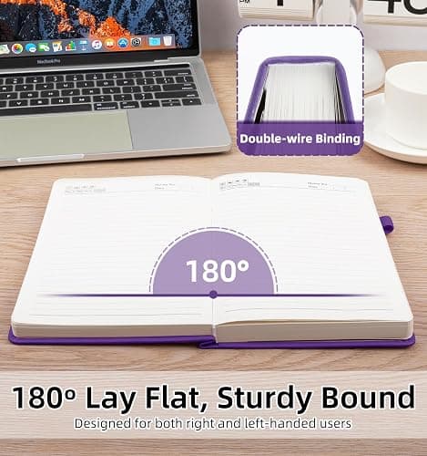 Lined Journal Notebook 365 Pages, A5 Leather Journals for Writing Women & Men, Hardcover Notebook with 100GSM Thick Paper, Daily Journal Notebook for Travel, Work, School, Note Taking, College Ruled thumbnail 6