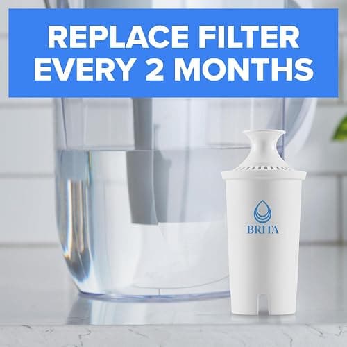 Brita Standard Water Filter for Pitchers and Dispensers, BPA-Free, Reduces Copper, Cadmium and Mercury Impurities, Lasts Two Months or 40 Gallons, Includes 4 Filters for Pitchers thumbnail 3