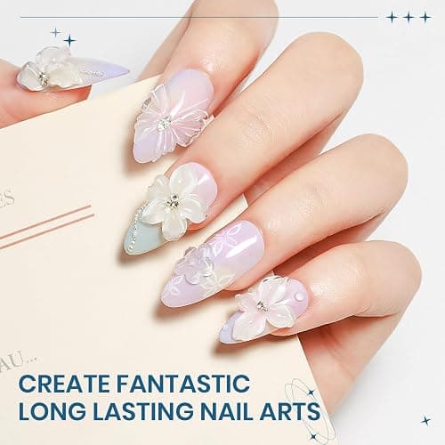 SUPWEE Clear and Pearl White Nail Extension Gel 3D Nail Art Sculpture Gel | 3d Sculpture Gel Hard Gel with Silicone Pen for Carving Patterns Decoration Home Manicure DIY for Women thumbnail 5