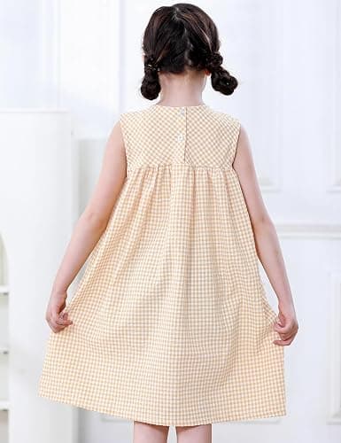 FreeLu Toddler Girls Cotton Summer Short Sleeve Dress Cartoon Print Casual Jersey Dresses thumbnail 6