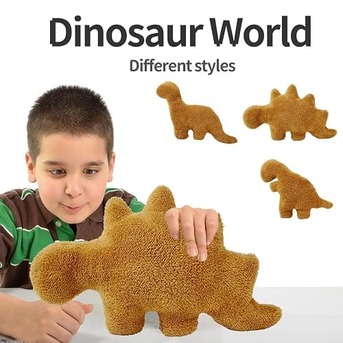 Isaacalyx Dino Nugget Pillow, 18 inch Soft Dinosaur Chicken Nuggets Pillow for Birthday Gifts, Dinosaur Theme Party Decorations thumbnail 4