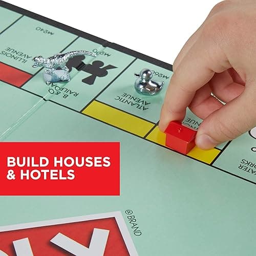 Monopoly Game, Family Board Games for 2 to 6 Players & Kids Ages 8 and Up, Includes 8 Tokens (Token Vote Edition) thumbnail 7