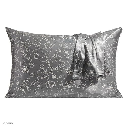 Kitsch & Disney Mickey Mouse Satin Pillowcase with Zipper Softer Than Silk, Cooling Pillow Case for Hair & Skin, Wrinkle-Free, Machine Washable, Queen/Standard 19x26 thumbnail 3