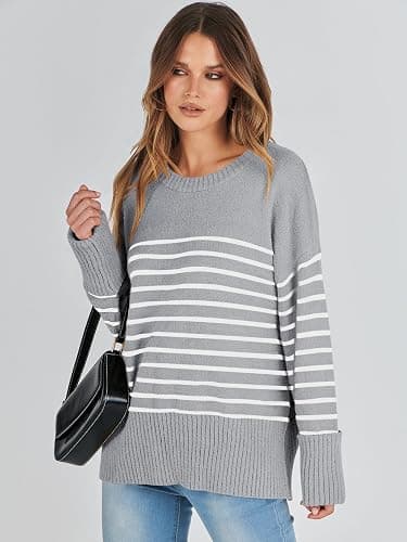 ANRABESS Women's Oversized Sweaters 2025 Long Sleeve Fuzzy Knit Casual Chunky Pullover Sweater Fall Outfits Clothes thumbnail 8