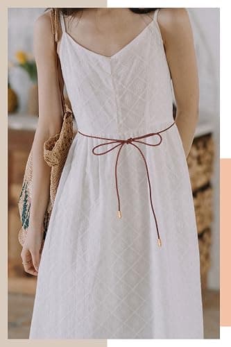 TeeYee Women Waist Belt/Rope/Chain String Knitted Long PU Leather Boho Wrap Skinny Belt thumbnail 7