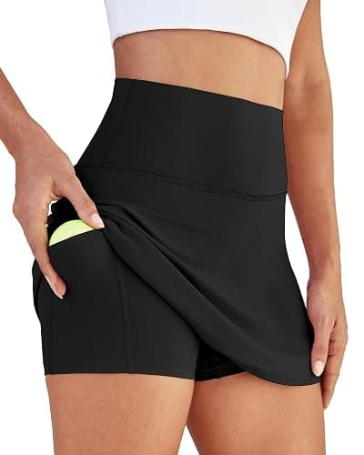 DLOODA Womens Skort Tennis Skirt with Pocket Shorts Mini Golf Skirts High Waisted Athletic Skorts Summer Workout thumbnail 2
