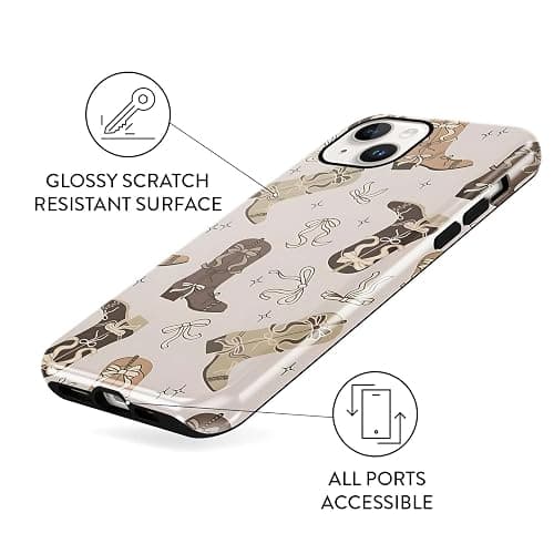 Vulfwela for iPhone 13/iPhone 14 6.1'' Brown Bow Cowgirl Western Phone Case | 2 in 1 Retro Fall Cowboy Star Boot Pattern Aesthetic Boho Case Scratch-Resistant Shockproof Protective Cover for Women Girls thumbnail 6