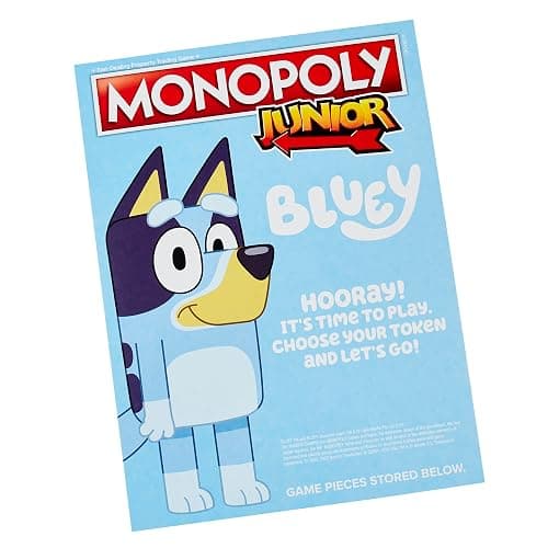 Hasbro Gaming Monopoly Junior Bluey Edition Board Game | Kids Play as Bluey, Bingo, Mum & Dad for Girls & Boys | Ages 5+ (Amazon Exclusive) thumbnail 15