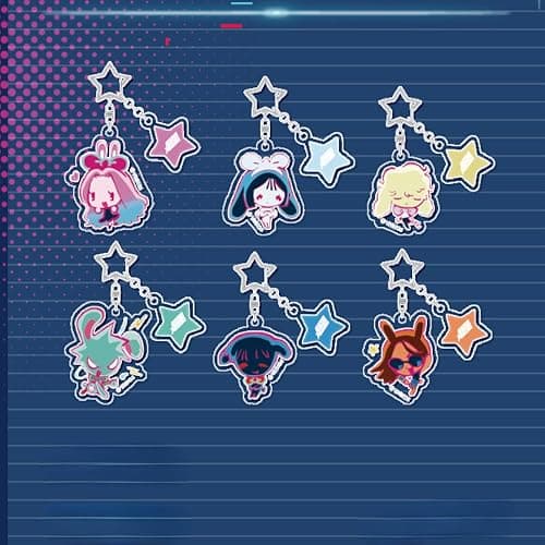 Bahomu Anime Acrylic Keychain, Officially Cute Alien Stage Rabbit Series Keychain for Backpack,Collectable for Birthday Gifts thumbnail 2