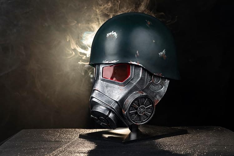 Ranger Helmet NCR Armor Helmet Cosplay Deluxe Full Head Resin Mask Mask | for Halloween Costume Collectible Prop thumbnail 9
