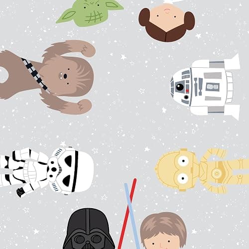 Lambs & Ivy Star Wars Galaxy Cotton Fitted Crib Sheet - Yoda/Darth Vader/R2D2 thumbnail 5