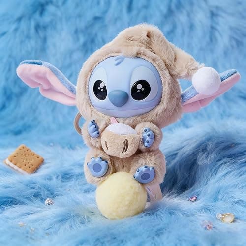 Uviily Stitch Eat Something Before Sleep Collection Blind Box Plush Toy Keychain Surprise Vinyl Figures Model Random Design Toy Collection for Bag Decoration Gifts for Friends and Family, Single Box thumbnail 3