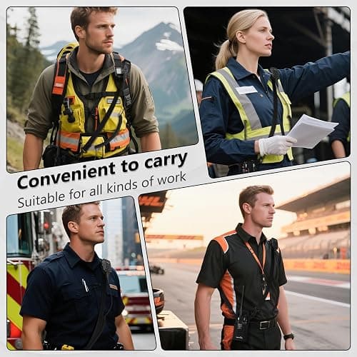 Radio Holster for Firefighter EMS EMT Bundle Set Includes Anti-Sway Strap for Radio Strap, Moveable Mic Holder,Radio Holder,Shoulder Strap Fits for Two-Way Ham Walkie Talkie Radio Scanner thumbnail 7