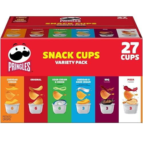 Pringles Potato Crisps Chips, Lunch Snacks, Snack Cups, Variety Pack, 19.5oz Box (27 Cups) - Image 1