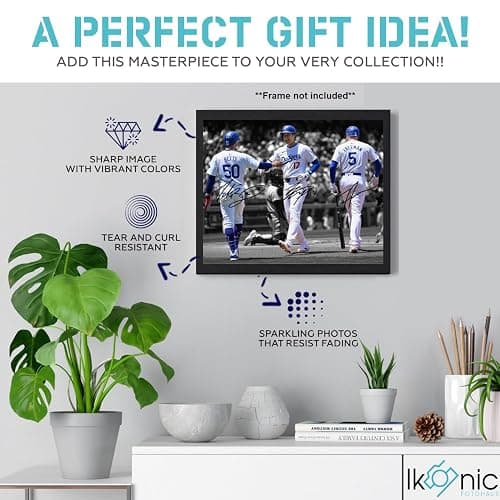 Ikonic Fotohaus Ohtani Mookie Betts Freddie Freeman Signed Photo Autograph Print Wall Art Home Decor thumbnail 3