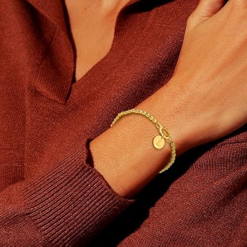 Free bird Gold Cross Bracelet for Women Stretchable Beaded Bracelets 14K Gold Charm Bracelet Initial Christmas Gifts for Women thumbnail 6