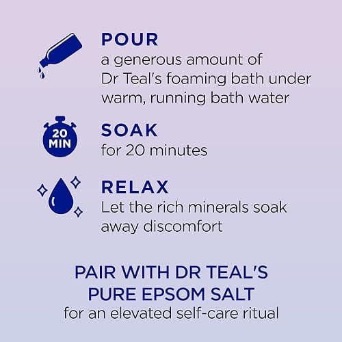 Dr Teal's Foaming Bath with Pure Epsom Salt, Melatonin Sleep Soak with Essential Oil Blend, 34 fl oz (Pack of 4) thumbnail 3