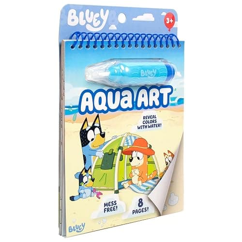 Horizon Group USA Bluey Aqua Art - Reusable Water Reveal Activity Pages With Water Pen for No-Mess Drawing and Coloring thumbnail 6