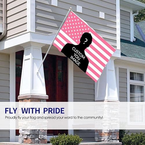 JJWWAMAP Custom Pink American Flag 2x3 3x5 4x6 5x8FT. Custom Design Your Photo Text. Personalized Flag Banner Tapestry For Indoor Outdoor Bedroom Decorating Gifts thumbnail 8