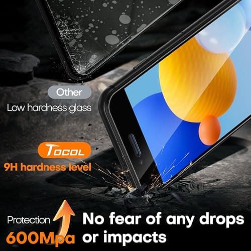 TOCOL 2 Pack Screen Protector for iPhone SE 3/2 (2022/2020 Edition), iPhone 8/7, iPhone 6s/6 4.7-Inch Instant Installation 14FT Military Grade Protective 9H+ Tempered Glass HD No Bubbles No Dust thumbnail 4
