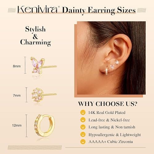Stud Earrings Set for Women thumbnail 5