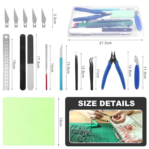 Fippy 11PCS Model Kit Tools, Gundam Model Tool Kit, Hobby Building Tools Kit for Gundam Basic Model Assembling, Building and Repairing thumbnail 2