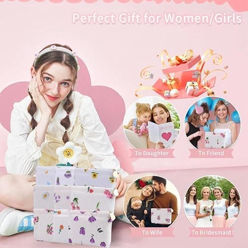 Teircno 2-Pack Period Bag for Women Girls, Portable Corduroy Sanitary Napkin Storage Bag Period Pouch Small Discreet Menstrual Pouch, Sanitary Pads Bag Period Kits Tampons Holder for First Period thumbnail 7