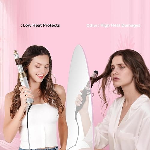 MogaWave Hair Styler Pro Air Styler 6 in 1 Haarstyler, 1000W Rundbürstenföhn, Warmluftbürste, Föhnbürste, Haartrockner, Air Curler, Hairstyler Airstyler Haarstyling Geräte für Alle Haartypen thumbnail 8