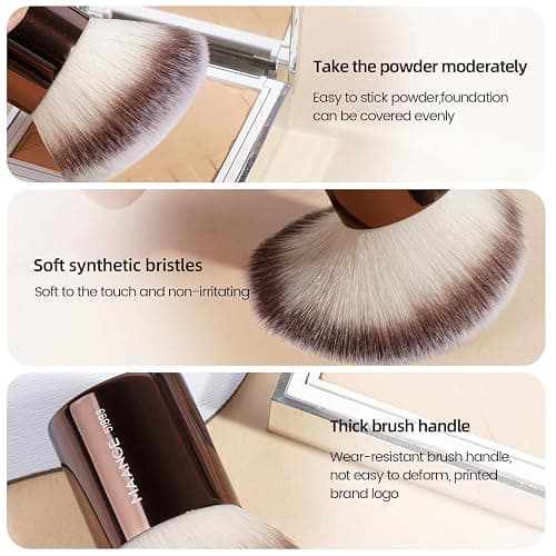 MAANGE 20 Pcs Makeup Brushes with Gift Box, Double-End Multi-functional Makeup Brushes for Blending Liquid Powder Concealer Cream Blush Buffe,CoffeeBrown thumbnail 5