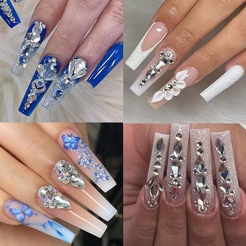 HNUIX Nail Rhinestones - 3D Multi Shape Size, Crystal Clear Nail Gems, Flat Back, with Kit, for Nail Art, DIY Decorations thumbnail 5