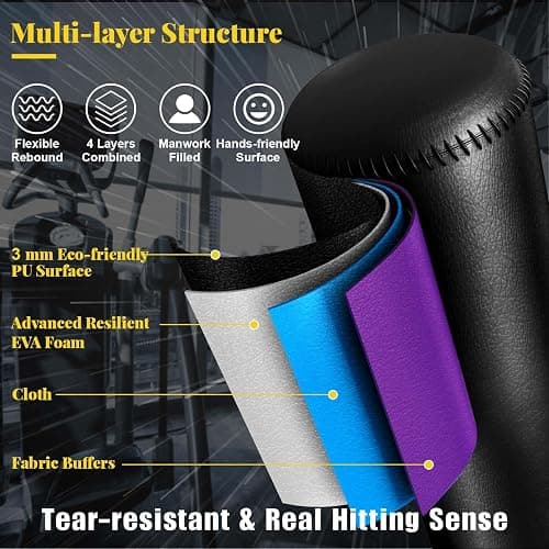 RORALA Punching Bag with Stand 70"-203lbs, Freestanding Heavy Boxing Bag Including 12OZ Boxing Gloves for Adult Youth Gift Selection Upgraded thumbnail 3